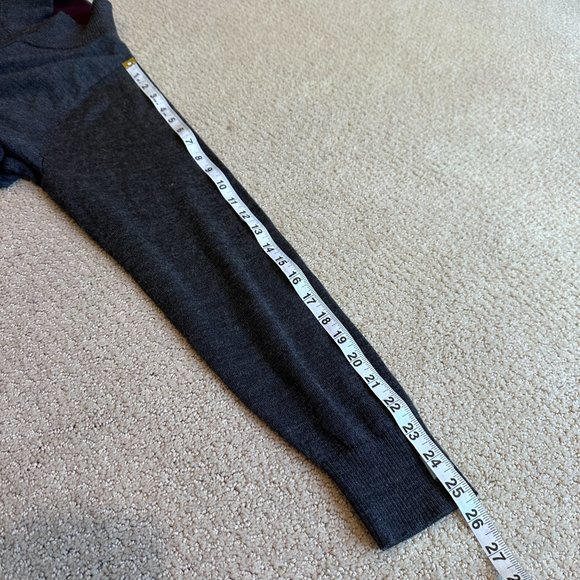 Tyler Campbell Sweater Merino Wool Charcoal Gray 1/4 Zip Pullover Preppy L / XL - Picture 7 of 10